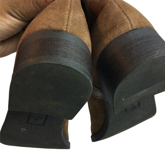 Womens Suede Ankle Boots Brown RC Report Size 6.5 M Winter Booties u - Picture 6 of 7